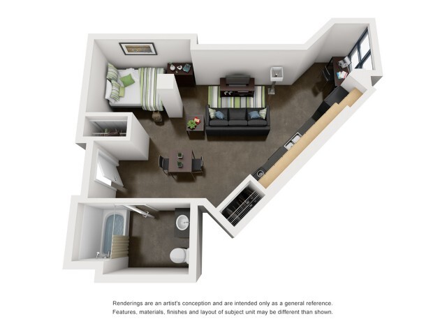 Garfield 3D Floorplan - Tailor Lofts