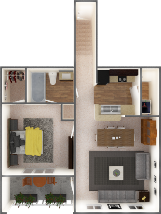 1 Bed/1 Bath with Garage Upper - Waterstone