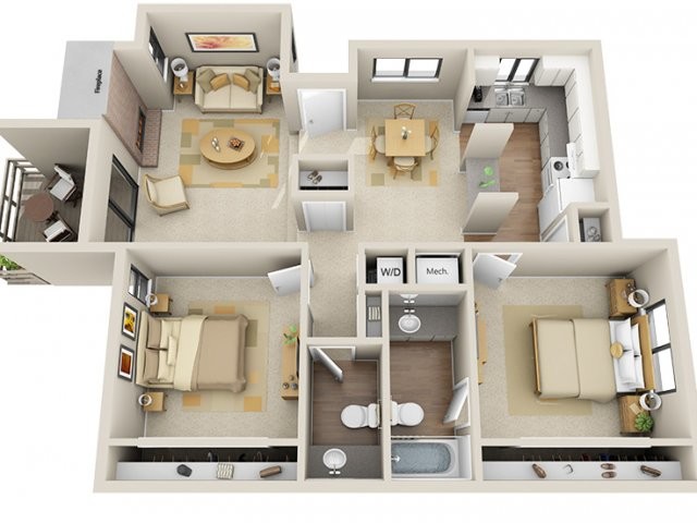 Floorplan - Cedar Brooke Apartments