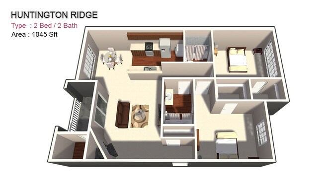 Two Bed / Two Bath - Huntington Ridge