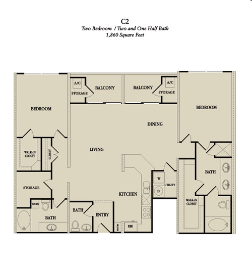 2BR/2.5BA - The Royalton at River Oaks