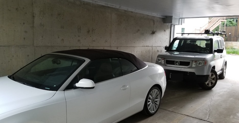 Can fit 2 cars tandem under cover (Street level, under building) - 1830 22nd St