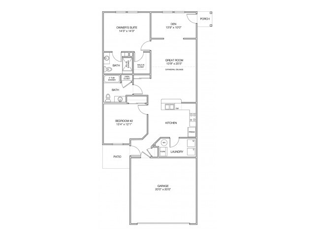 2BR, 2BA - The Residences at Browns Farm