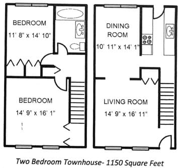 Floorplan - Garden Style Apartments in a park like setting.