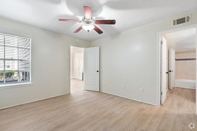 2BR, 1BA - 777SF - Primary Bedroom - Pine Lake Village