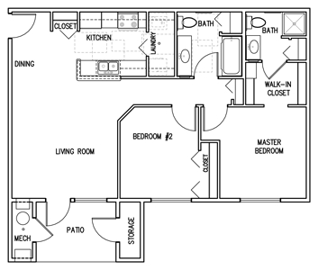 2BR/1.5BA - Rock Springs Creekside Apartments