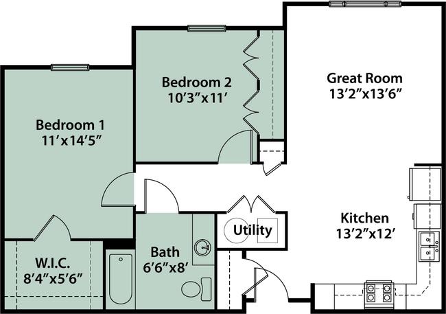 Floorplan - Thornbury Pointe Senior Apartment Homes