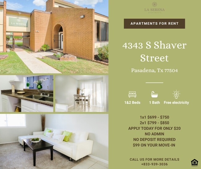 Current rent rates and promotions - La Serena Apartments