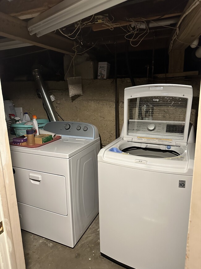 Laundry and basement /storage area - 8 Cedar Valley Ln