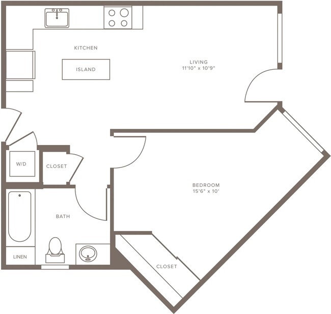 One Bedroom - A3 - The Adeline