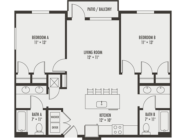 Atlas 2x2 1001 Unfurnished - Northside Apartments