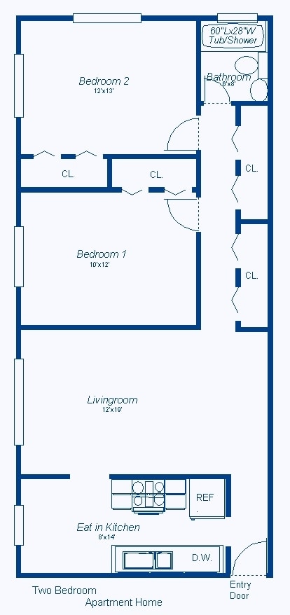 2BR/1BA - Woodhill Fletcher Apartments
