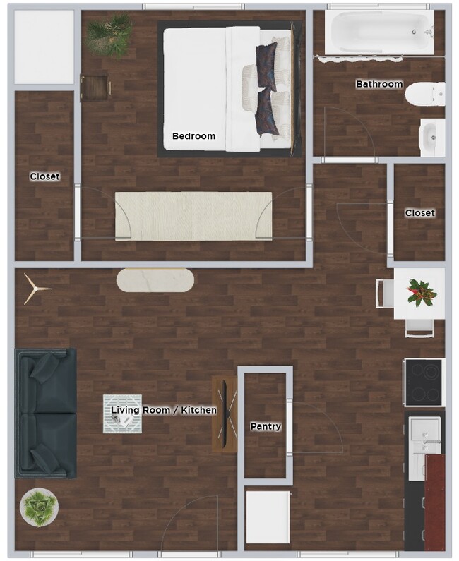 1B/1B - Fircrest Apartments