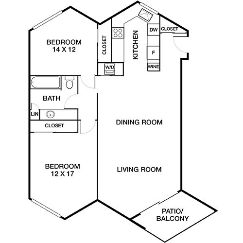 Floorplan - The Bluffs at Pacifica Apartments