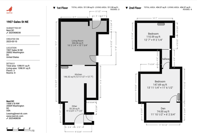 Building Photo - Two Bedroom Spacious Kingman Park Row Home!