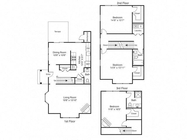 Floorplan - Fairhaven Residential Garden Apartment Homes