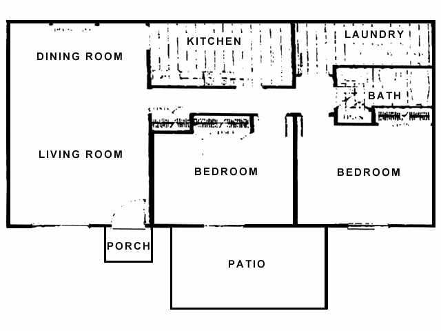 2BR/1BA - Durham Apartments