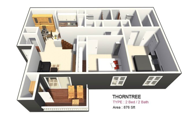Two Bed / Two Bath - Thorntree