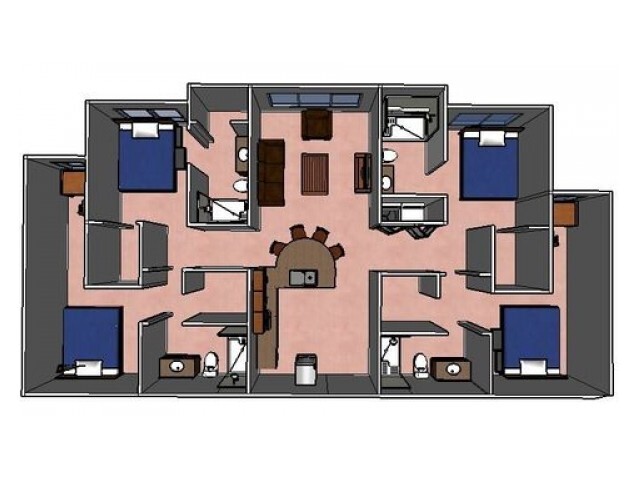 4 Bed - Campus View Student Housing