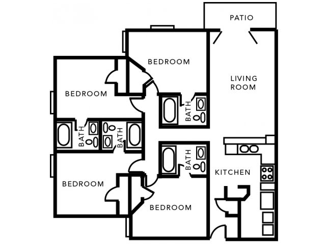 4BR/4BA - The Quarters at W Lafayette - Student Living