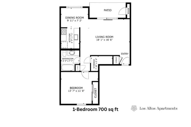 1x1 l 700 sq ft l Los Altos - Los Altos Apartments
