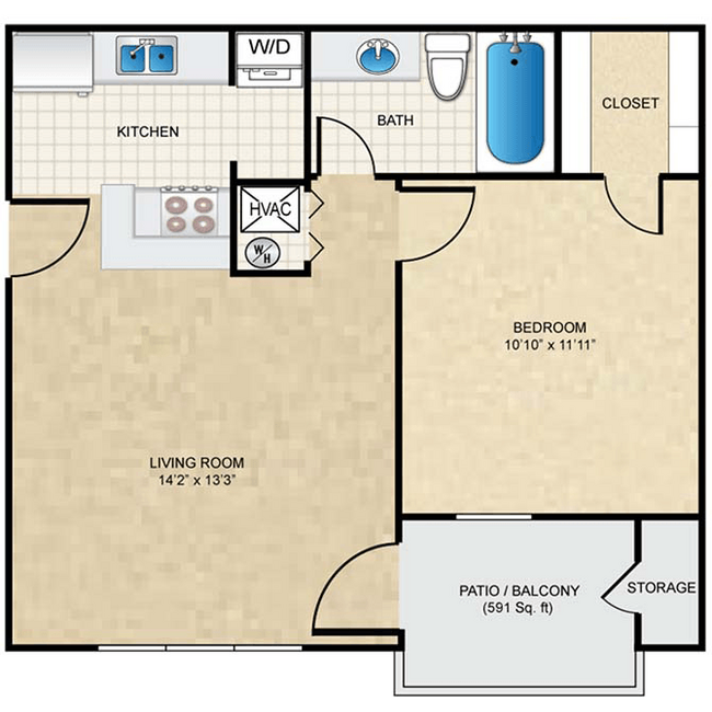 Floorplan - Highland Park Apartment Homes