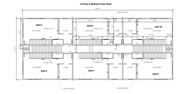 2BR- Building Layout - Skidmore Apartments