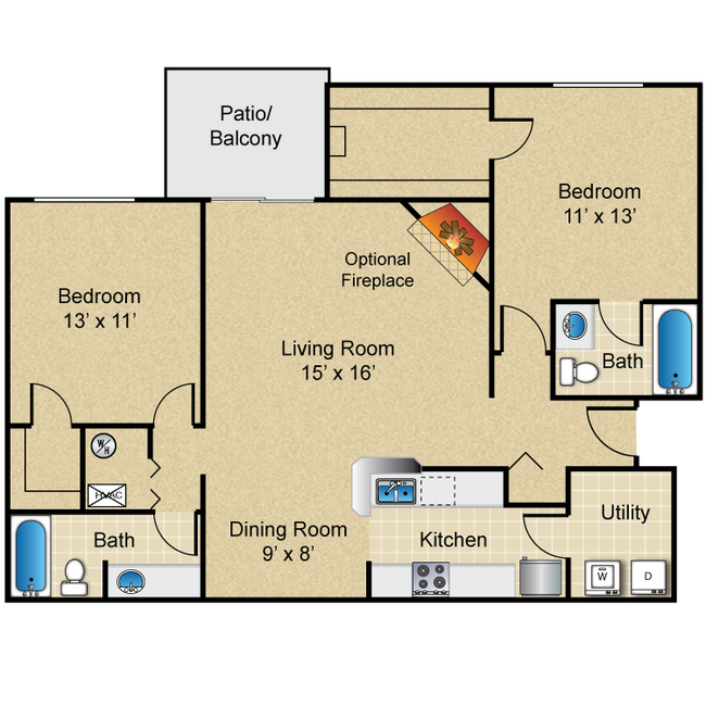 Floorplan - The Villages of Bent Tree Apartments