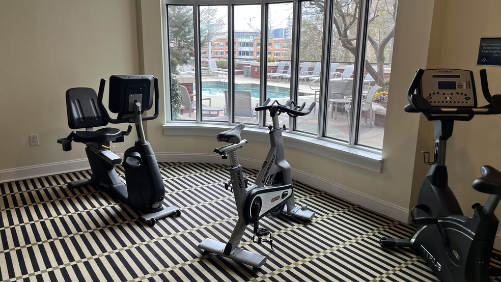 Gym overlooking pool - 618 N Boylan Ave