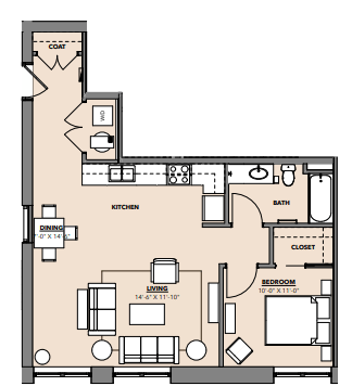 Floorplan - Hawthorne Apartments