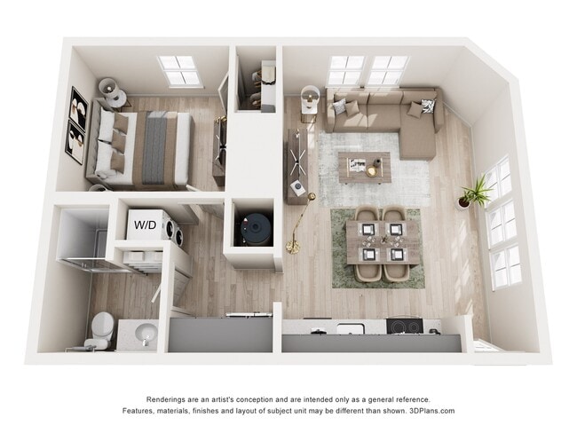 Holcomb Sugar Cube_One Bed B_563 - The Fitzgerald