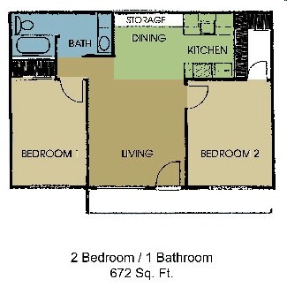 2BR/1BA - Creekside Village
