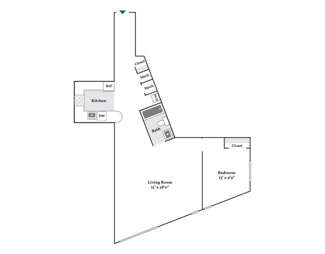 Floorplan - 4602 Canton Street Apartments