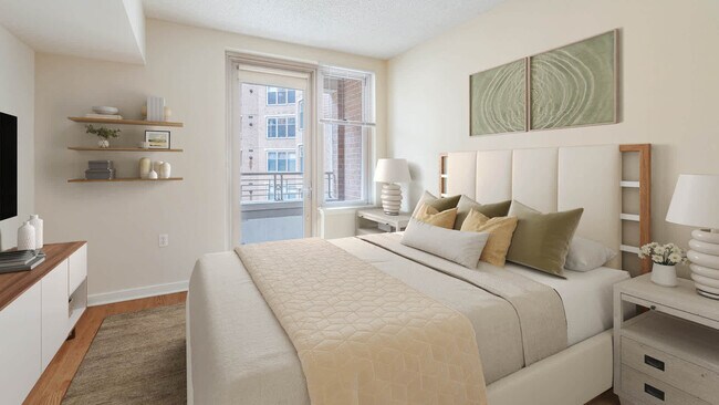 Bedroom with Balcony and Hard Surface Flooring - 2400 M
