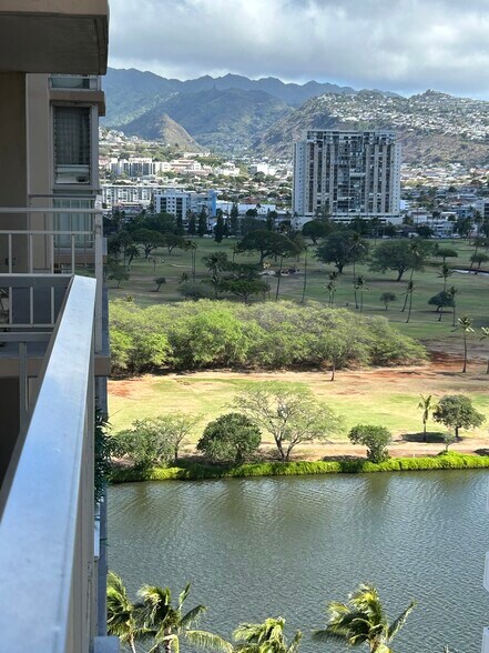GC view from the lanai - 2415 Ala Wai Blvd