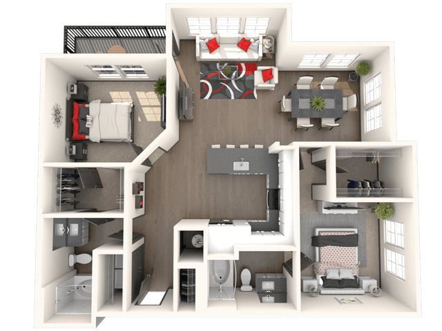 Floorplan - Bluebird Row Apartments