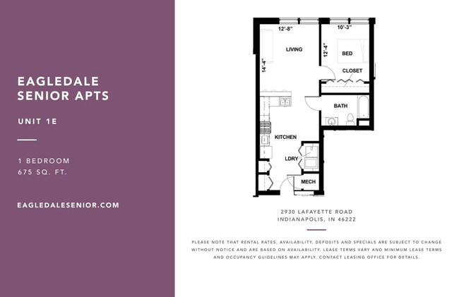 Floorplan - Eagledale Senior Apartments