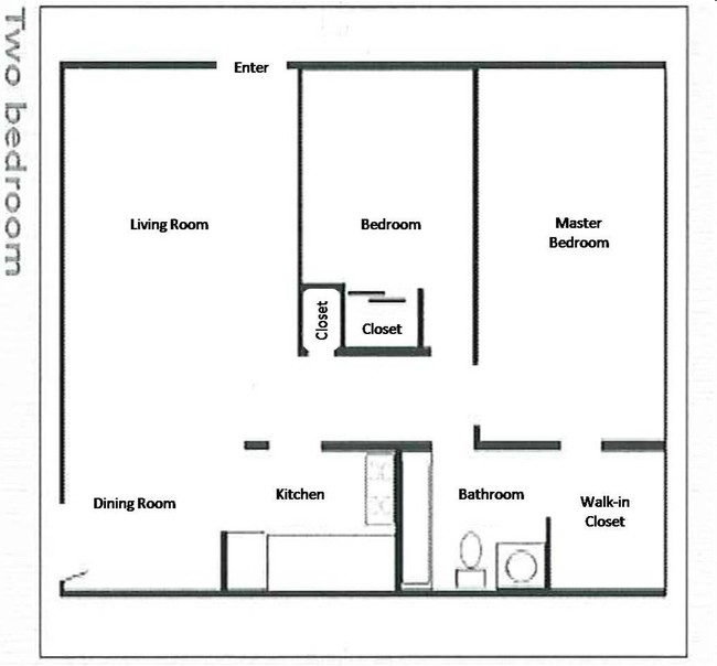 2BR/1BA - The Abbey