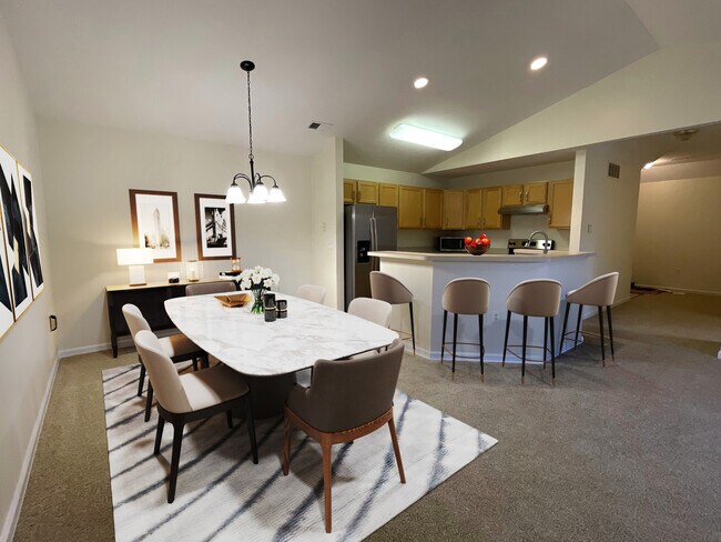 Dining area staged - 350 Hidden Ridge Ct