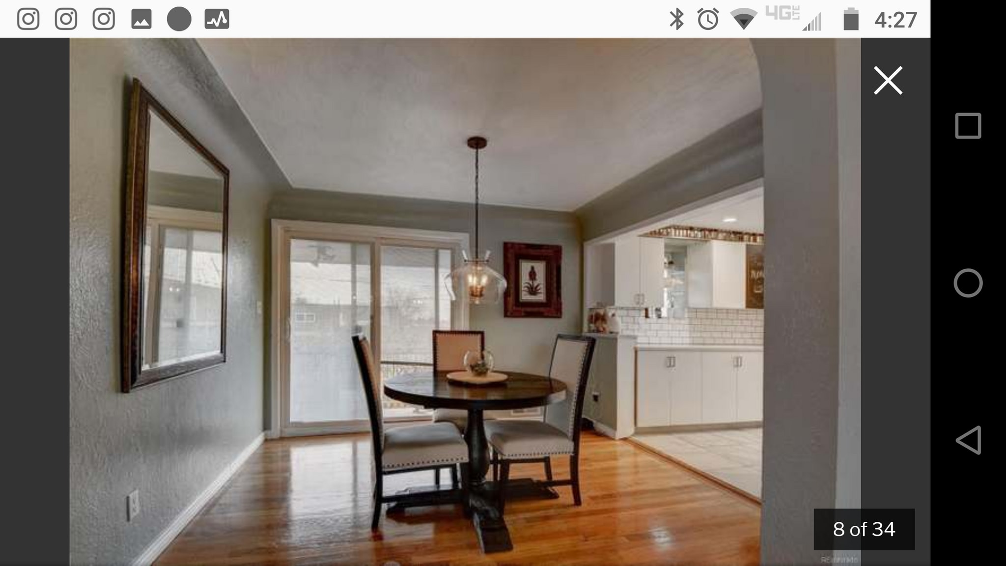 Open Dining Room with slider. Great for your BBQ grill and chairs. - 1808A Simms St