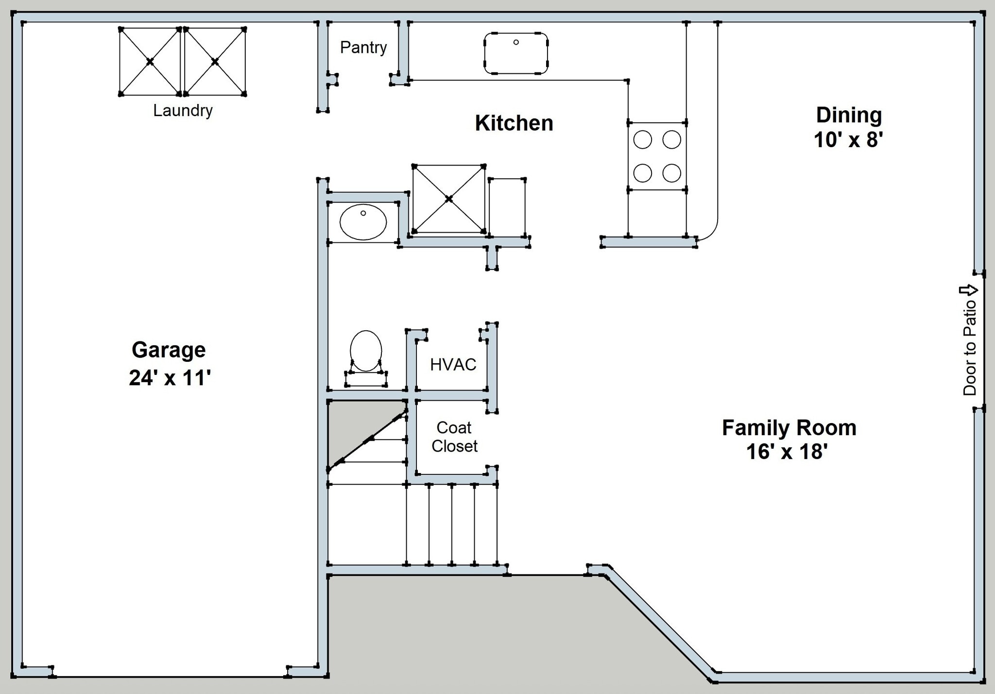 Downstairs Floor Plan - 22 Maplecrest Dr
