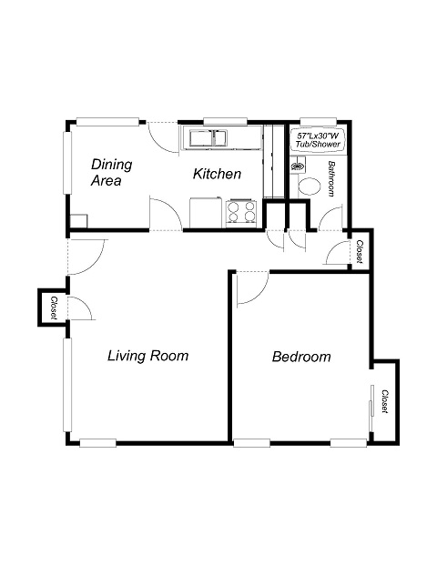 1BR/1BA - Pinewood Garden Apartments