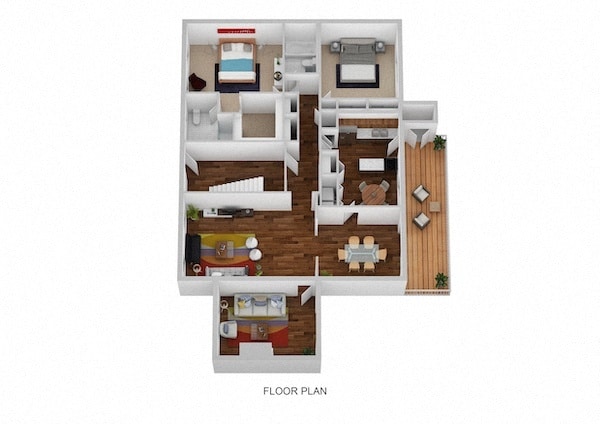 Floorplan - Indian Creek Apartments and Townhomes