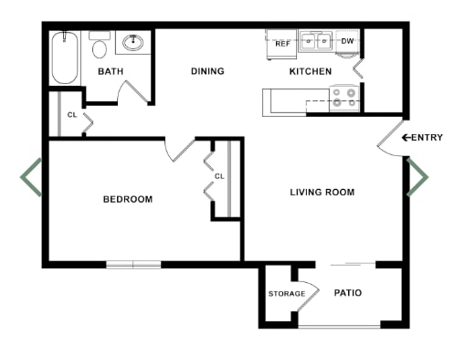 Floorplan - Mallside Forest Apartments
