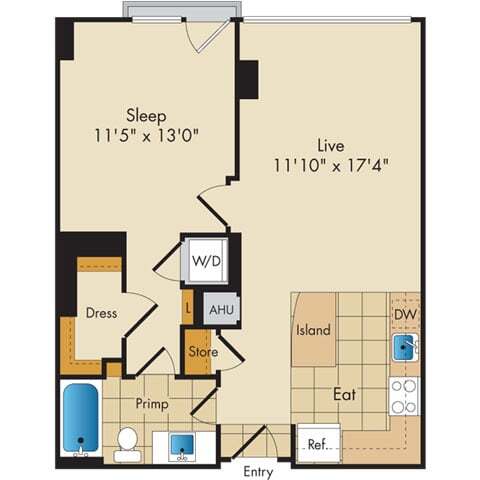 Floorplan - Flats 130 at Constitution Square