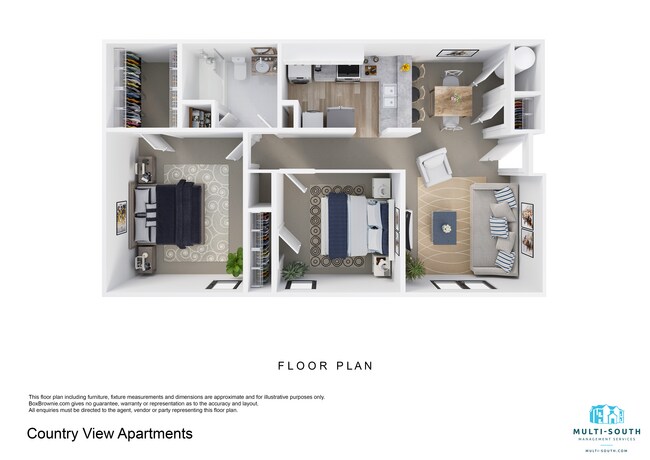 2br1b 844 sq ft.jpg - Country View Apartments