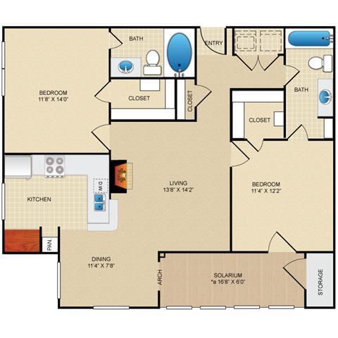 Floorplan - The Clairborne Apartment Homes