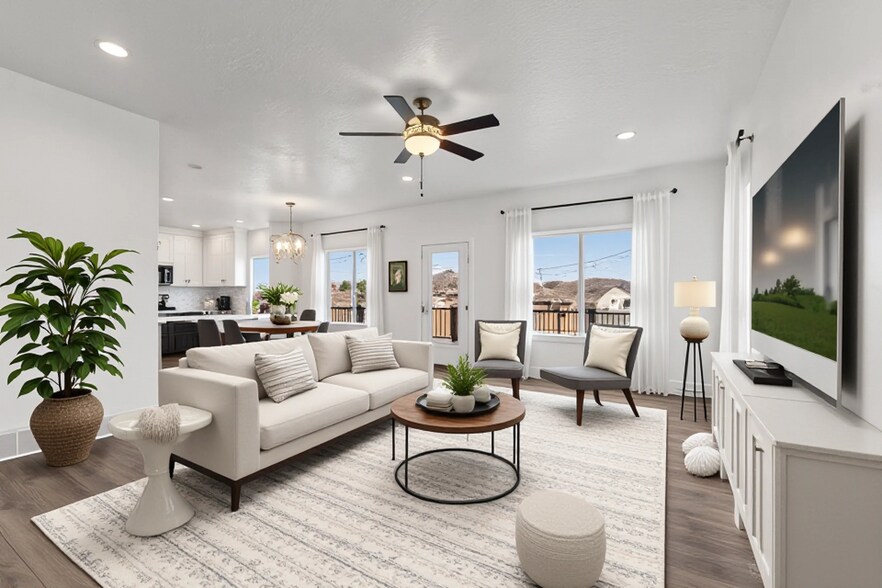 Family/Living room - staged - 4877 E Silver Ridge Rd