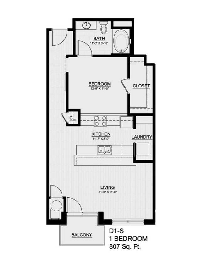Floorplan - The Flats on Archer - Reduced Rates on All Units!