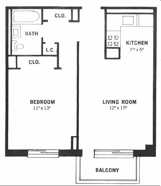 1BR/1BA - The Doric